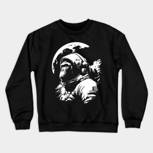 monkey on the moon Crewneck Sweatshirt